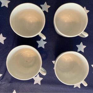 4 Antique Rare Demitasse Ceramic Cups